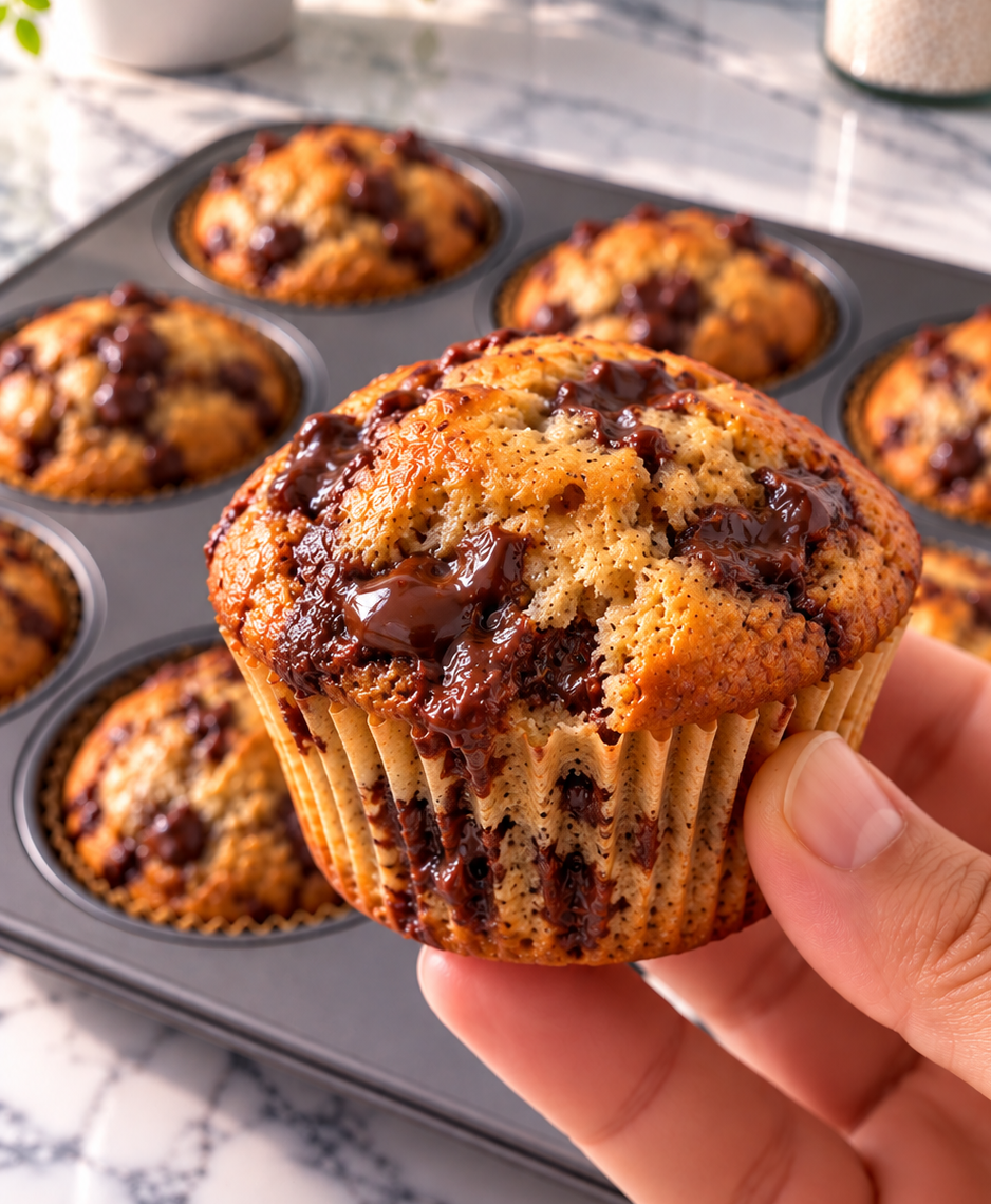 Chocolate Chip Banana Muffins
