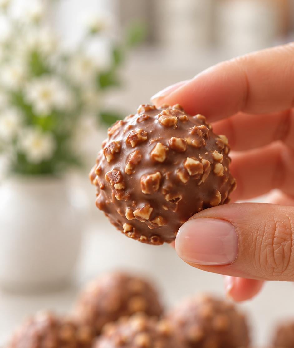 Homemade Ferrero Rocher